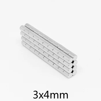 50~2000pcs 3x4 N35 Puternic Cilindru de pământuri Rare Magnet 3mm*4mm Rotund Magneți din Neodim 3x4mm Mini Magnet Mic Disc 3*4 mm N35