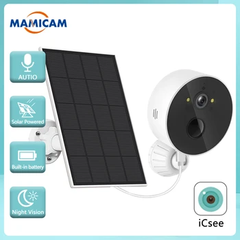 WiFi Panou Solar Camera de Supraveghere Video de 3MP Wireless de Exterior CCTV Built-in Baterie Timp de Așteptare Acasă Inteligent IR Noapte ICSEE