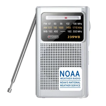 FM SUNT NOAA Urgență Indicatorul de Tuning de Radio DSP Mini Radio Portabil Difuzor Portabil de Buzunar Receptor Radio Cu Avertizare de Vreme
