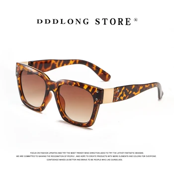 DDDLONG Moda Retro ochelari de Soare Patrati Femei Designer de Bărbați Ochelari de Soare Clasic Vintage UV400 în aer liber Oculos De Sol D48