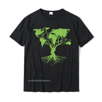 Ziua Pământului Tricou Drăguț Harta Lumii Copac Pro Mediu A Plantelor Tricou Adult Simplu Bluze Casual Tricouri Bumbac Tricouri Design