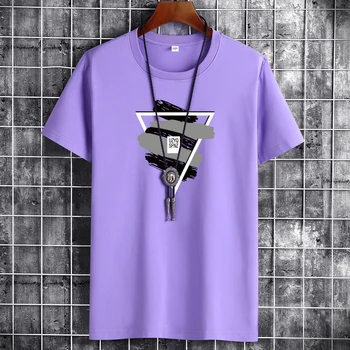 Men ' s T-Shirt de Vara din Bumbac Topuri Tricou pentru Bărbați Geometrie Grafic Casual sex Masculin Plus Dimensiune Topuri Tricou Slim Fit Îmbrăcăminte