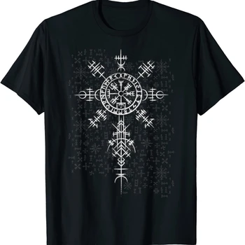 Clasic Nordice, Celtice Simbol – Viking Busola Vegvisir T-Shirt. Premium Bumbac cu Maneci Scurte O-Neck Mens T Shirt Noi S-3XL